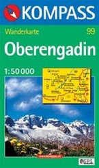 wandelkaart 99 Oberengadin | Kompass