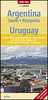 Landkaart - wegenkaart Argentinië - zuid en Patagonië en Uruguay | Nelles maps