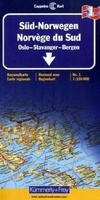 Wegenkaart - Autokaart - Landkaart  Zuid Noorwegen - Sud-Norwegen Oslo - Stavanger - Bergen no. 1  | Cappelen Kart - Kümmerley Frey 1031