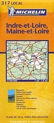 Wegenkaart - landkaart - autokaart 317 Indre et Loire - Maine et loire | Michelin Local