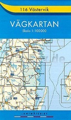 Landkaart - wegenkaart 116 Västervik  vagkarten  - Zweden | Lantmariet