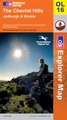 16 Topografische kaart en Wandelkaart The Cheviot Hills OLM 16 | Ordnance Survey