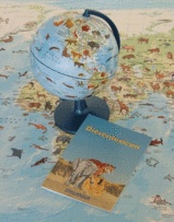 Kinderglobe (globe 72) -Globe 15 cm. dieren en landen  - Wereldbol voor kinderen | Stella Nova