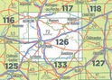 Wegenkaart - Landkaart 126 fietskaart Le Mans - Alencon | IGN
