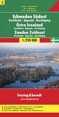 Wegenkaart - landkaart 03 Schweden Südost - Stockholm - Uppsala - Norrköping ( Zweden ) | Freytag & Berndt