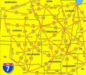 Wegenkaart - Landkaart - Autokaart 07 South Central, Central Plains & Mississippi Valley ( Kansas, Missouri, Oklahoma, Arkansas, Illinios )| Hallwag