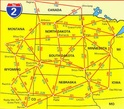 Wegenkaart - Landkaart - Autokaart  02 North Central ( North & South Dakota, Minnesota, Nebraska, Iowa, Montana,  Colorado Kansas and Missouri
