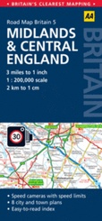 05 Wegenkaart - Road Map Britain 5 Midlands & Central England - Centraal Engeland | AA Publishing
