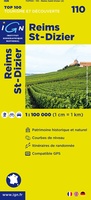 Wegenkaart - Landkaart 110 fietskaart Reims - St. Dizier | IGN