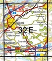 Topografische kaart / Wandelkaart 32E Nijkerk (Veluwe)