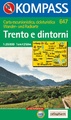 Wandelkaart 647 Trento e dintorni