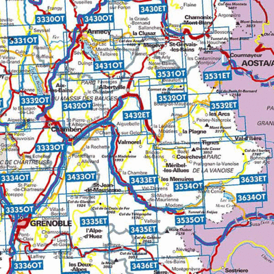 IGN 25.000 Wandelkaarten overzicht