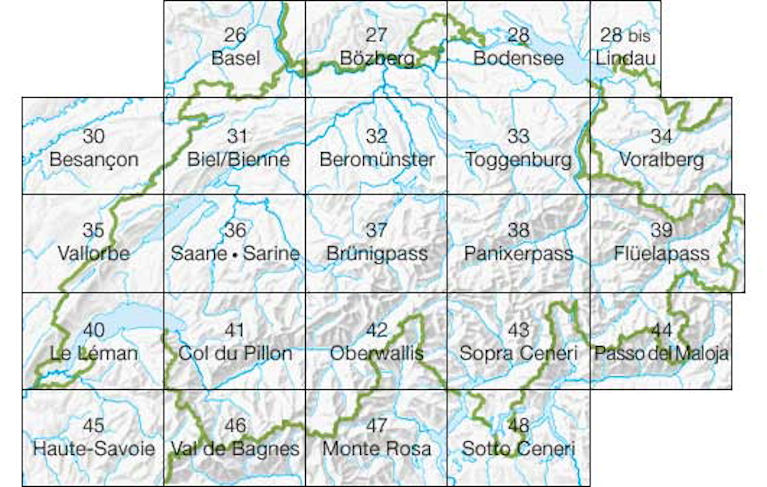 Fietskaarten 100.000 Swisstopo Zwitserland
