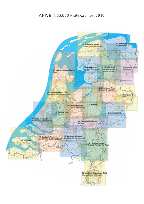 ANWB Fietskaarten van Nederland 1:50.000