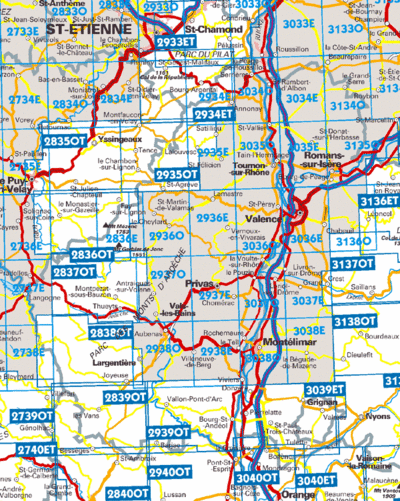 IGN 25.000 Wandelkaarten overzicht