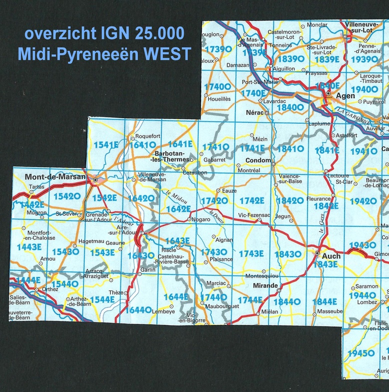 Wandelkaarten IGN 25.000 Midi - Pyreneeën : WESTELIJK GEDEELTE