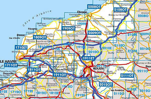 IGN 25.000 Wandelkaarten overzicht