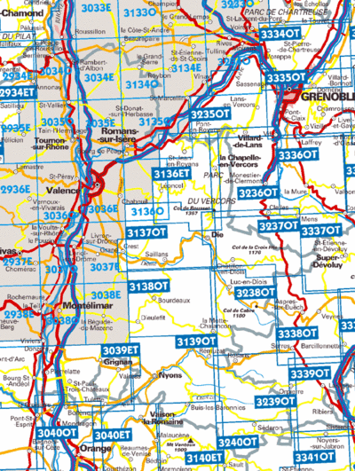 IGN 25.000 Wandelkaarten overzicht