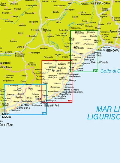 Overzicht Wandelkaarten Ligurië - Cinque Terre