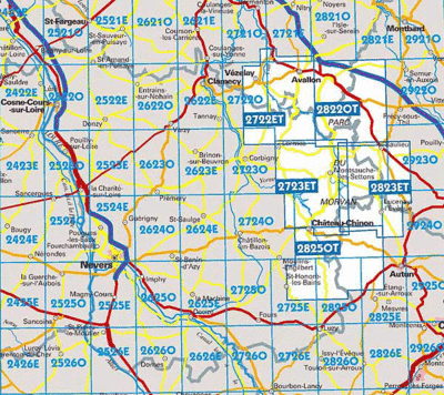 IGN 25.000 Wandelkaarten overzicht
