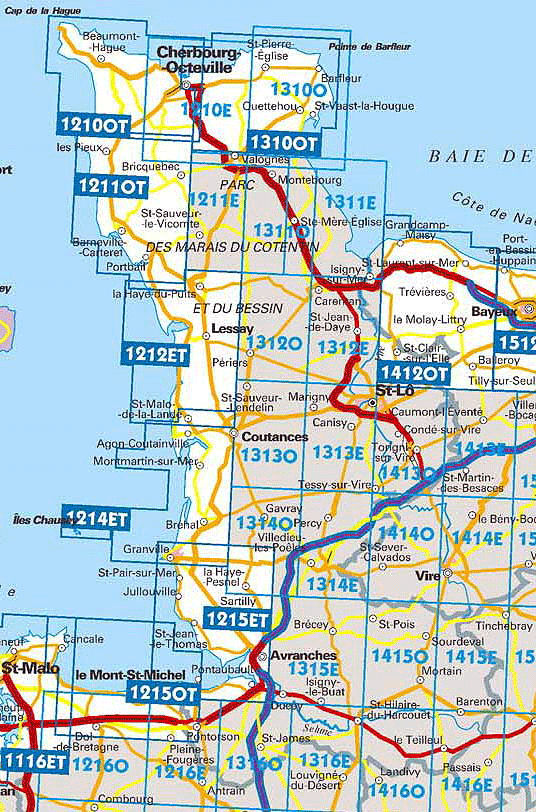 IGN 25.000 Wandelkaarten overzicht