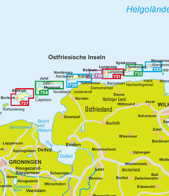 Wandelkaarten Duitse Noordzeekust