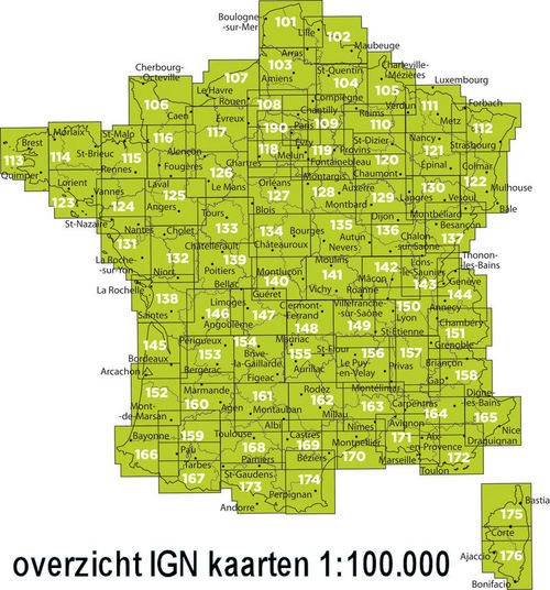 Fietskaarten Frankrijk IGN 100.000 serie