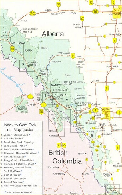 Overzicht Wandelkaarten British Columbia