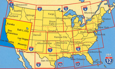 Overzichten wegenkaarten USA