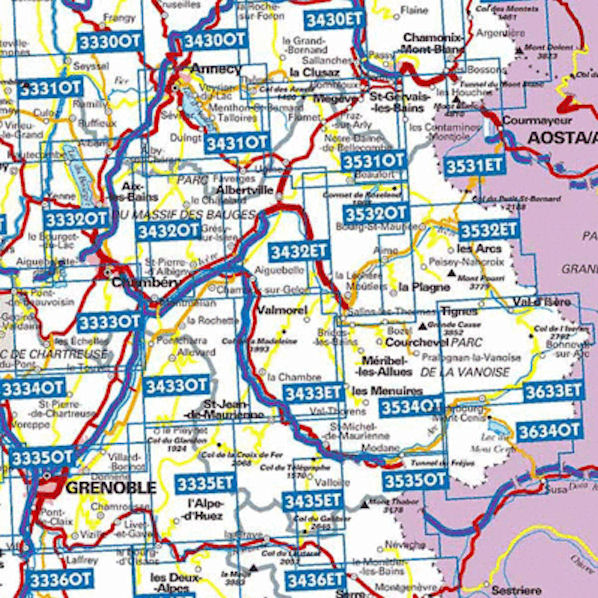 IGN 25.000 Wandelkaarten overzicht