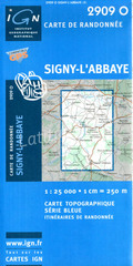 Wandelkaart 2909 O Signy l`Abbaye | IGN |