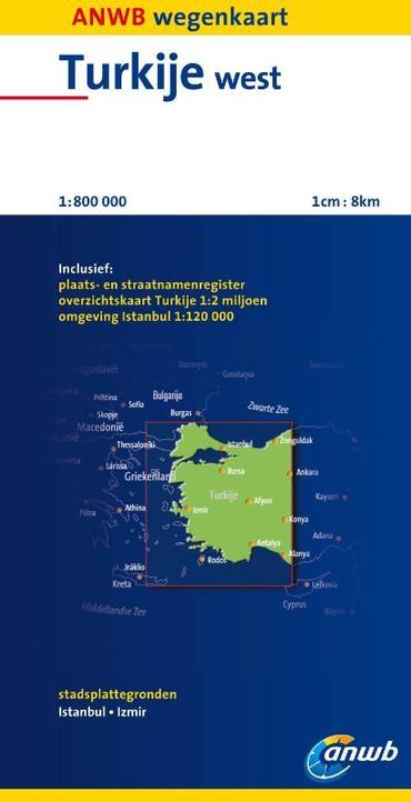 Wegenkaart landkaart Turkije West | ANWB |