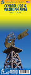 Wegenkaart Landkaart Central USA Mississippi River States | ITMB |
