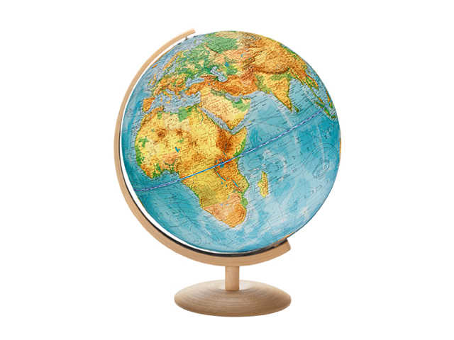 Wereldbol globe (10) Duplex globe houten meridiaan| Columbus |