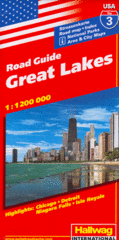 Wegenkaart Landkaart Autokaart 03 Great Lakes (Grote Meren Gebied Wisconsin and Michigan) | Hallwag |