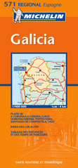 Landkaart wegenkaart Michelin 571 Galicia Santiago de Compostela Vigo La Curuna (Galicië) | Michelin |