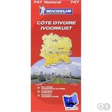 Wegenkaart Landkaart Ivoorkust Ivory Coast | Michelin 747 |
