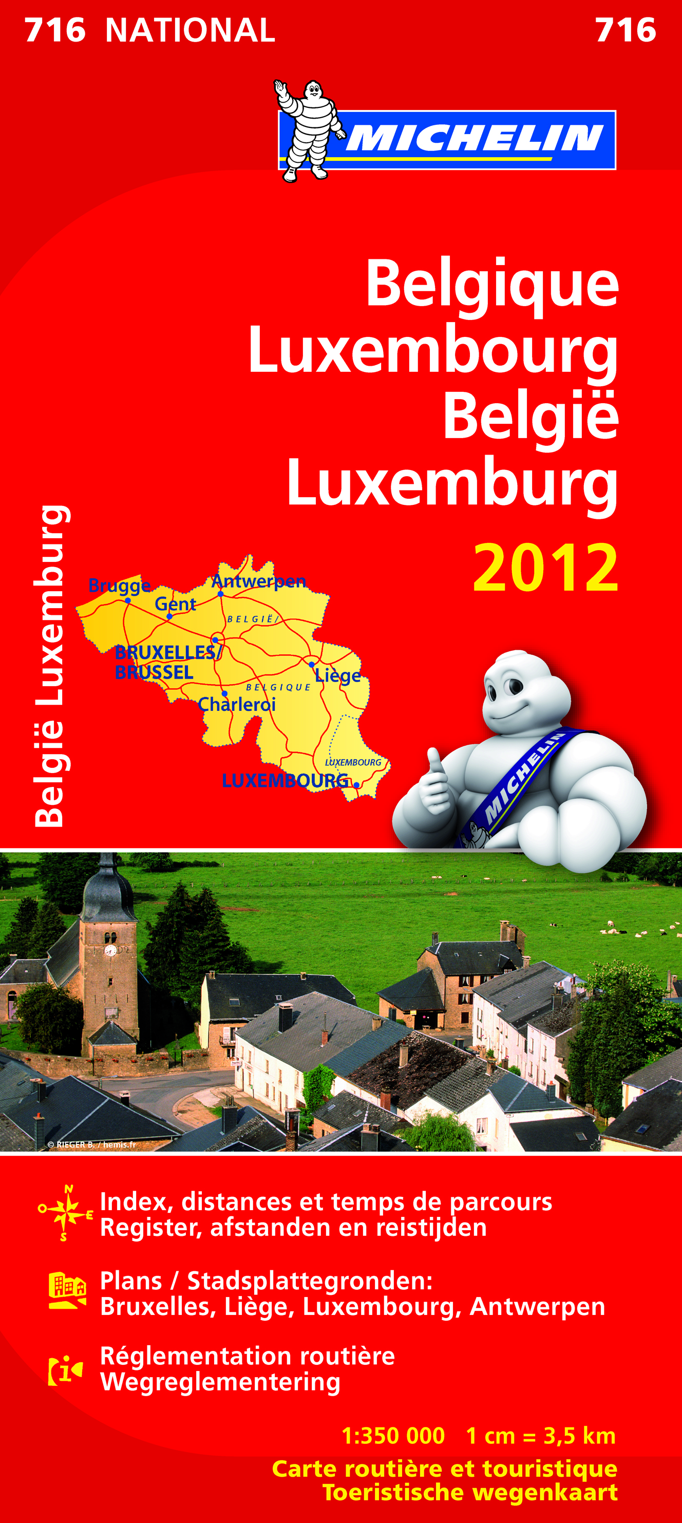 Wegenkaart Landkaart Michelin 716 België Luxemburg 2011 | Michelin |