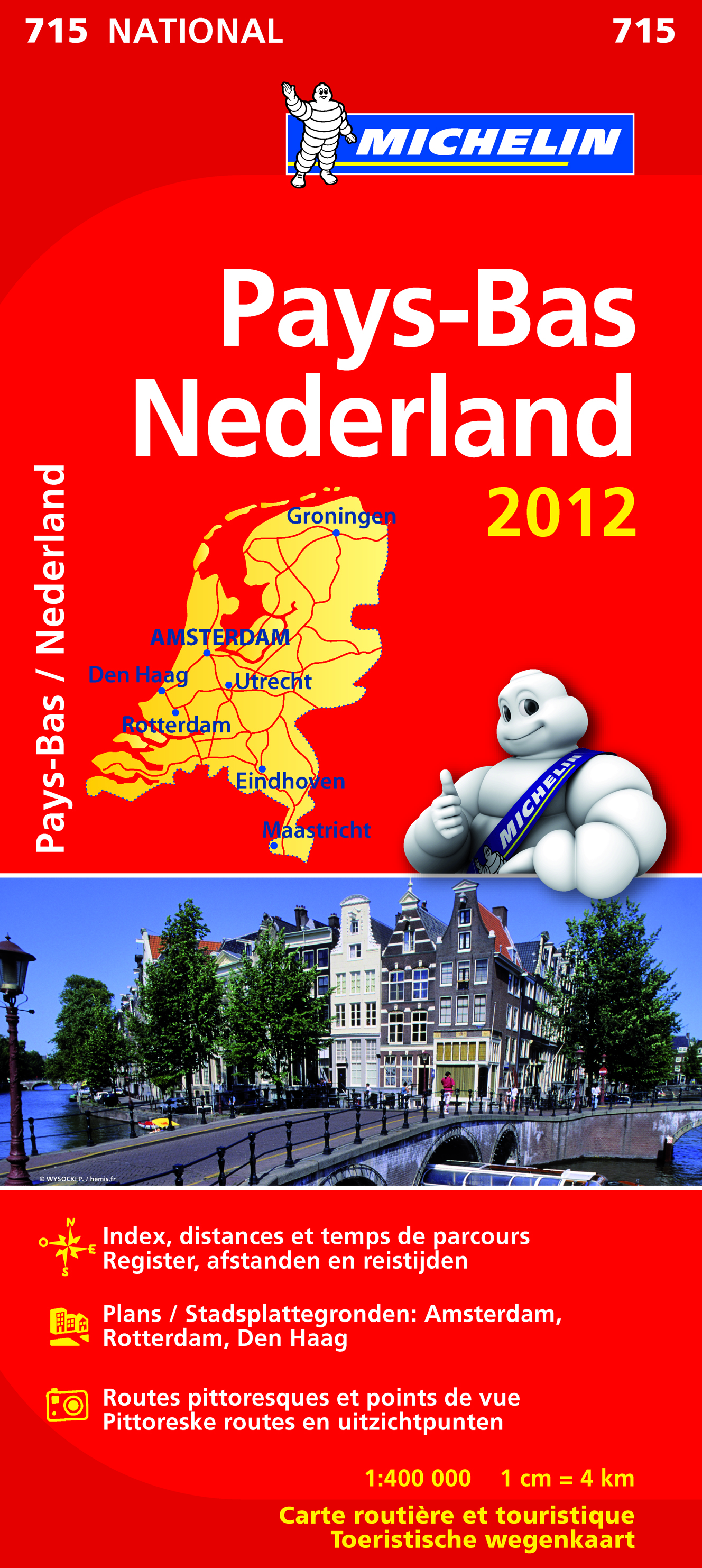 Wegenkaart landkaart 715 Nederland 2012 | Michelin |