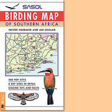 Sasol Birding Map Of Southern Africa Landkaart Vogels Zuidelijk Afrika Botswana Namibie Zuid Afrika |