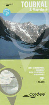 Wandelkaart Toubkal Marrakech (hoge Atlas) | Cordee |