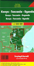 Wegenkaart Landkaart Autokaart Kenya, Tanzania And Uganda Kenia, Tanzania En Oeganda | Freytag Berndt |