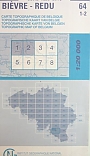 Topografische kaart wandelkaart Belgie NGI 64 1 2 Bievre Redu (1 20.000) | IGN |