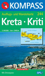 Wandelkaart WK 244 Kreta | Kompass |