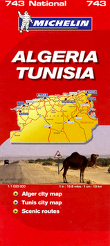 Landkaart Wegenkaart 743 Algerije Tunesië | Michelin |