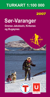 Wandelkaart 2709 Varangerfjord Sør Varanger Grense Jakobselv, Kirkenes og bugøynes, topografische kaart turkart Noorwegen | Statens Ugland IT |