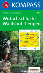 Wandelkaart 899 Wutachschlucht Waldshut Tiengen | Kompass |