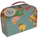 Koffertje met wereldkaart - groot  | Rex London