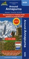 Wandelkaart NA504 Trekking map Around Annapurna | Himalayan Maphouse