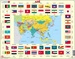 Kinderpuzzel Azië met vlaggen | Larsen